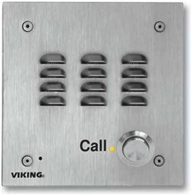 Alt view image 2 of 6 - Viking Electronics - W3000-EWP - Vandal Resistant Handsfree Doorbox 14 Gauge Stainless Steel Faceplate Flush Mount with