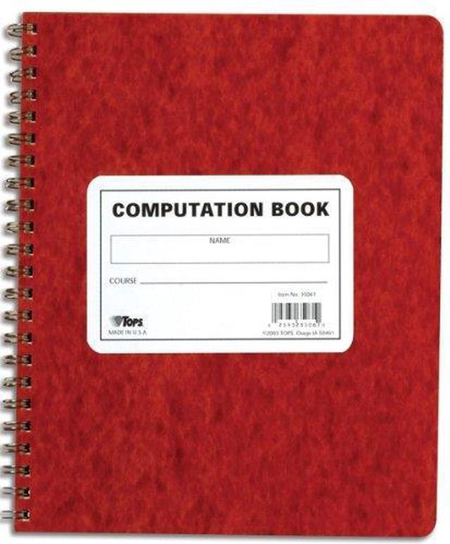 Alt view image 6 of 16 - Tops Computation Notebk 4x4 Quad 76 Shts 11-3/4"x9-1/2" Red Cover 35061