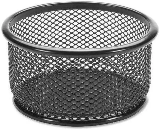Main image of Lorell Paper Clip Holder 3-3/4"x3-7/8" Black Mesh 84150
