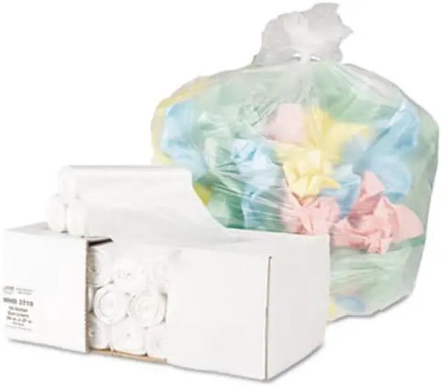 Alt view image 7 of 13 - Ultra Plus High Density Can Liners 30gal 10 Microns 30 x 37 Natural 500/Carton