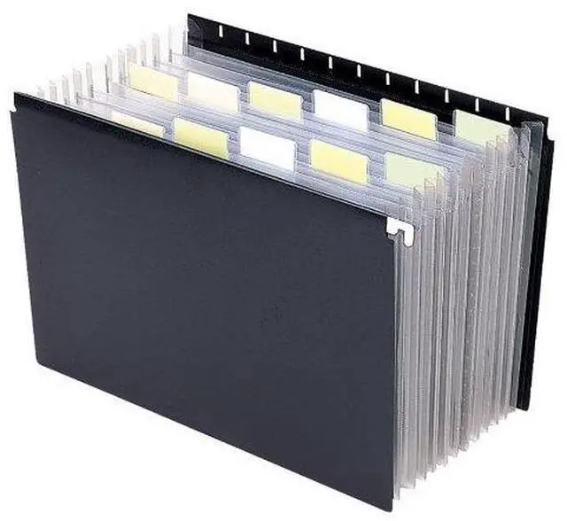 Alt view image 2 of 17 - Smead Hanging Expanding File Portable Ltr 11-7/8"x9-1/4" BK 65125