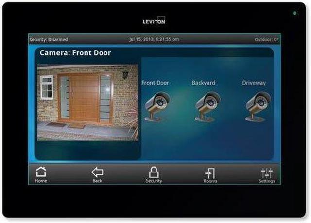 Alt view image 2 of 4 - Leviton OmniTouch 7 Security & Automation Color Touchscreen, Black (99A00-2)