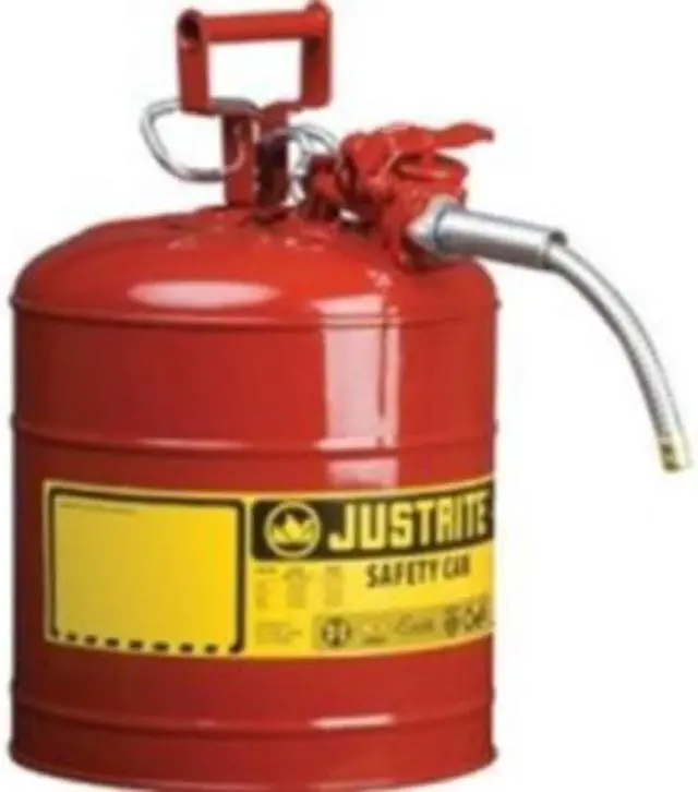 Alt view image 2 of 4 - Justrite Accuflow 7220120 Type Ii Galvanized Steel Safety Can, 2 Gallons Capa...