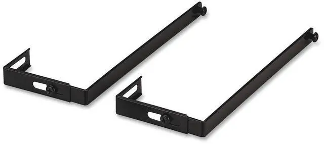 Main image of Lorell Cubicle Partition Hangers Adjustable Metal/Black 80674