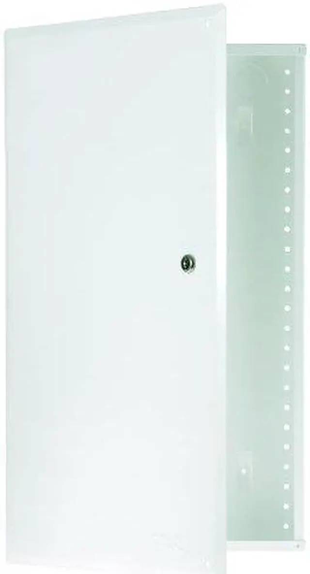 Alt view image 2 of 4 - On-Q EN2050 Enclosure with Hinged Door; Surface/Flush Mount, Glossy White