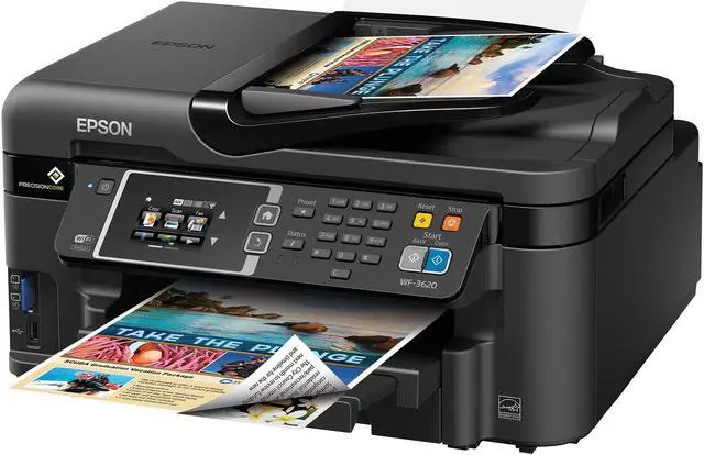 Alt view image 4 of 20 - Epson WorkForce WF-3620 (C11CD19201) Duplex up to 4800 x 1200 optimized dpi wireless 4-in-One Printer