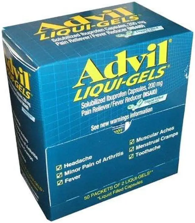 Alt view image 2 of 6 - Acme United Corporation ACM016902 Advil Liqui-Gels- Single Dose Med Pack- 2-PK
