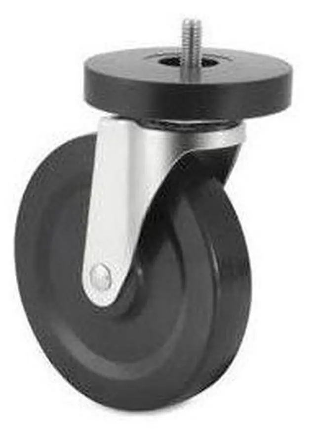Alt view image 2 of 15 - Lorell Caster Kit 5" Wheel f/ Industr. Shelving 4/ST Black 84861