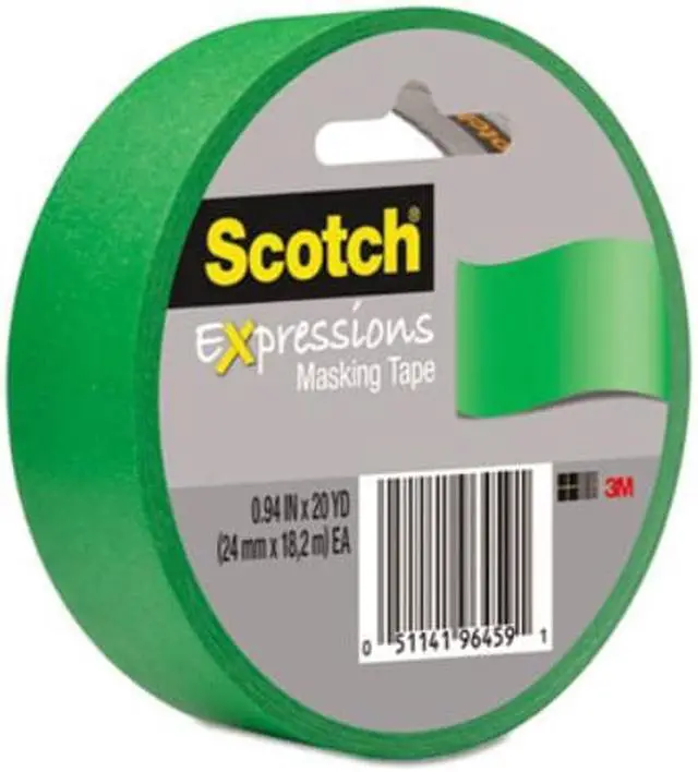 Alt view image 3 of 12 - Scotch Expressions Masking Tape, .94" x 20 yds, Primary Green