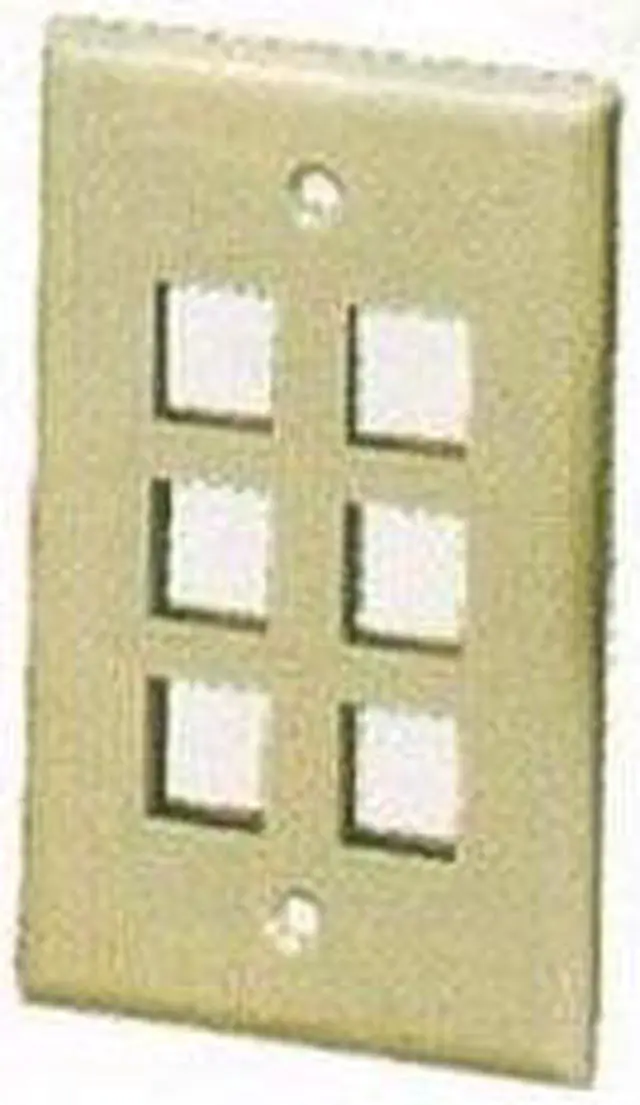 Alt view image 3 of 6 - ICC ICC-FACE-6-IV Ic107F06Iv 6Port Face Ivory