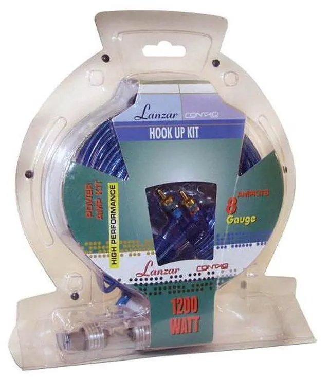 Alt view image 3 of 3 - Lanzar AMPKIT8 Contaq 1200 Watt 8 Gauge Power Amp Kit