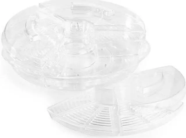 Alt view image 13 of 20 - Prodyne Ab5l Acrylic Tray Appetizers On Ice With Lids Keeps