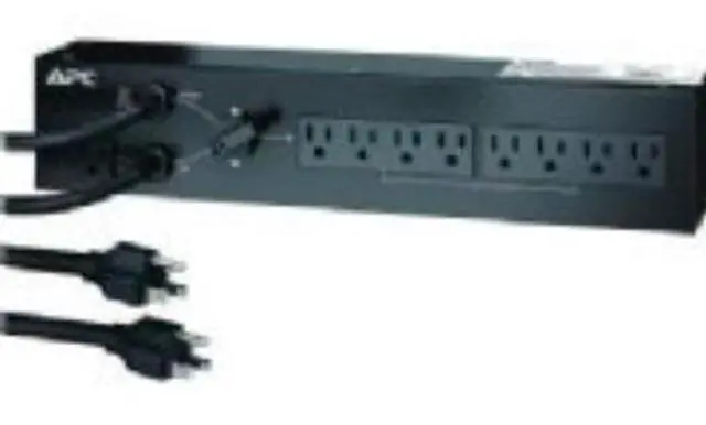 Main image of APC SBP1500RM APC SERVICE BYPASS PANEL 120V 15A BBM 5-15P input(8) 5-15R