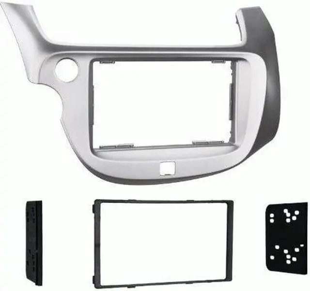 Alt view image 5 of 9 - Metra 95-7877S Silver Double DIN Stereo Dash Kit for 2009-up Honda Fit Vehicles
