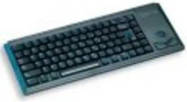 Alt view image 2 of 8 - Gray 83 Key Compact PS/2 Keyboard with Trackball