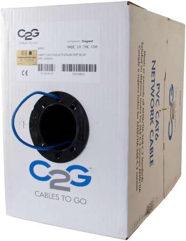 Main image of 1000FT CAT6 BULK UNSHIELDED (UTP) ETHERNET NETWORK CABLE WITH SOLID CONDUCTORS -