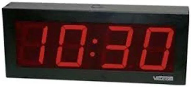 Alt view image 2 of 9 - Valcom VIP-D440ADS IP PoE 4 Digit, 4 inch Digital Clock, Double Sided, Part No# VIP-D440ADS