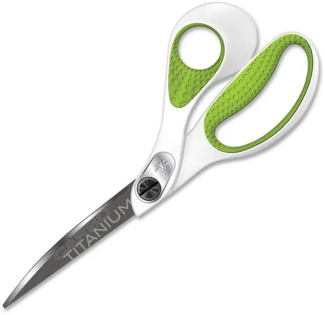 Alt view image 3 of 6 - Carbo Titanium Bonded Scissors, 8" Long, Straight Handle, White/Green ACM16447