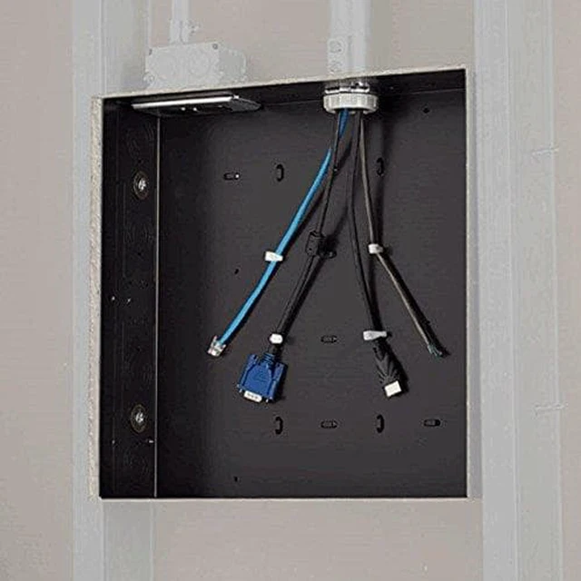 Alt view image 2 of 11 - Chief PAC526 Storage Box For Audio/Video Components - Black - In-Wall Mounted - For Fusion Mtm3029, Mtm3241; Large Fusion Portrait Tilt Wall Mount Ltmpu; Thinstall Ts525