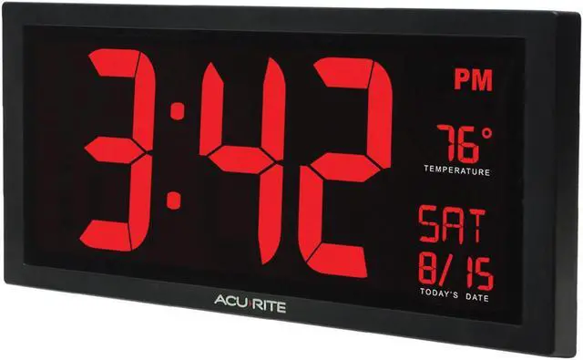 CHANEY INSTRUMENTS 75100C AcuRite Digital 18 Wall Clock - Newegg.com
