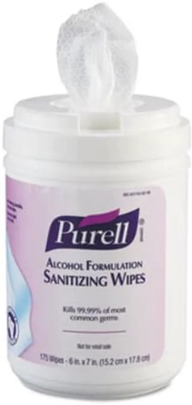 Alt view image 2 of 3 - Go-Jo Industries 903106 Premoistened Sanitizing Wipes - Alcohol Formulation, White