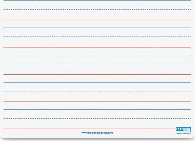 Alt view image 5 of 7 - Flipside Products Magnetic Dry Erase Board 9"x12" Ruled Red/Blue 10076