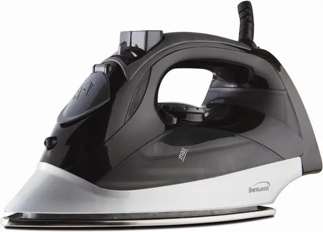 Alt view image 2 of 10 - Brentwood MPI-90B Power Stainless Steam Iron with Auto Shut-Off  Black