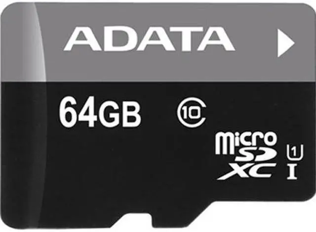 Alt view image 3 of 20 - ADATA AUSDX64GUICL10-RA1 Premier 64 GB micro SDHC/SDXC UHS-I U1 Memory Card with One Adapter