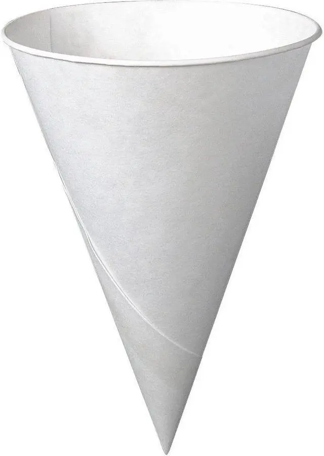Main image of Bare Treated Paper Cone Water Cups, 6 oz., White, 200/Bag