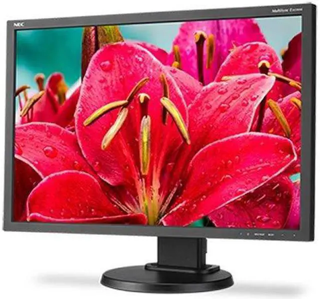 Alt view image 3 of 14 - NEC Display Solutions 24" E245WMI-BK MultiSync Professional Monitor IPS 1920 x 1200, 1000:1 contrast, DisplayPort, DVI-D, VGA, Height & Tilt Adjust, VESA Mountable