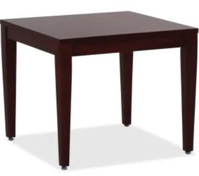 Alt view image 2 of 10 - Lorell Wood Corner Table 23-3/5"x23-3/5"x20" Mahogany 59543