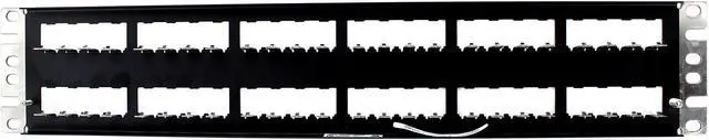 Alt view image 2 of 8 - Panduit CP48BLY Mini-Com All Metal Shielded Modular Patch Panel - Patch Panel - Black - 2U - 19 Inch - 48 Ports