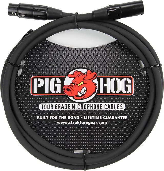 Main image of Pig Hog 6' 8mm XLR Microphone Cable - 3 Pin XLR Male to 3 Pin XLR Female