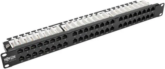 Alt view image 3 of 14 - TRIPP LITE N052-048-1U 48-Port 1U Rack-Mount High-Density UTP 110-Type Patch Panel, RJ45 Ethernet, 568B, Cat5/5e