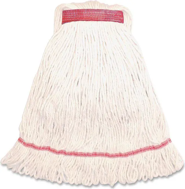 Alt view image 2 of 2 - Gojo Narrow Band Blend Lg Loop Wet Mop 12oz. White LWH1BEA