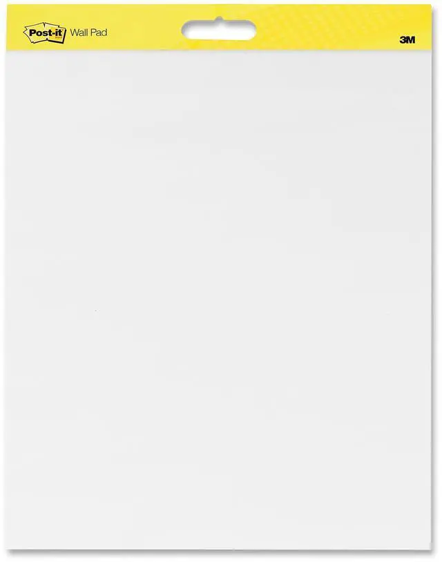 Alt view image 2 of 2 - Post-it 566CT Self-Stick Plain Paper Wall Pad, Repositionable, Bleed Resistant, 20" x 23", White - 1 Carton (4 Pads)