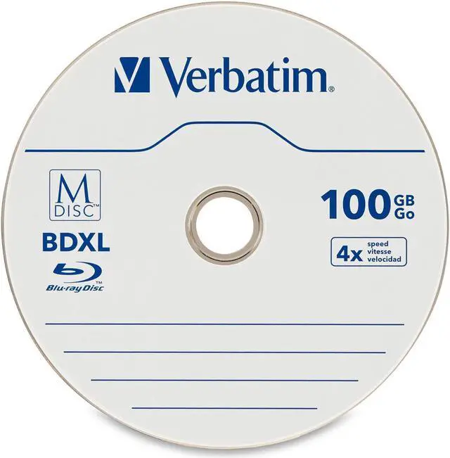 Alt view image 2 of 3 - Verbatim Blu-ray Recordable Media - BD-R XL - 4x - 100 GB - 5 Pack Jewel Case - TAA Compliant