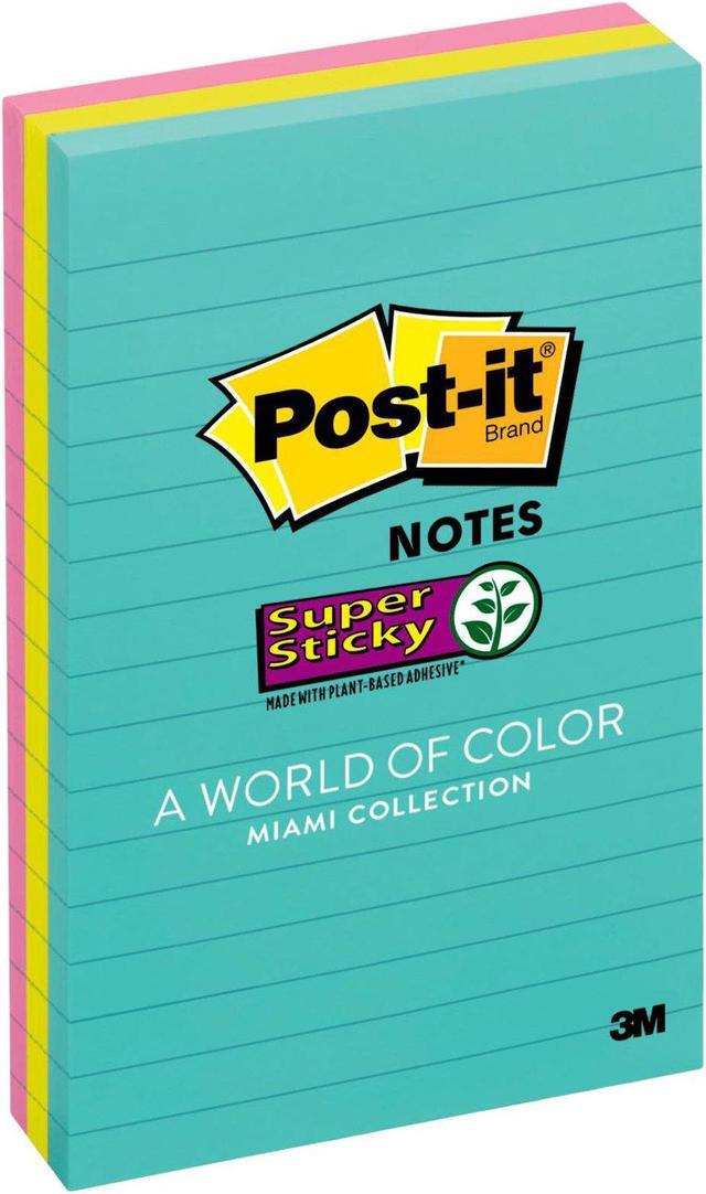 Alt view image 2 of 6 - Post-it Miami Coll. Super Sticky Ruled Notes