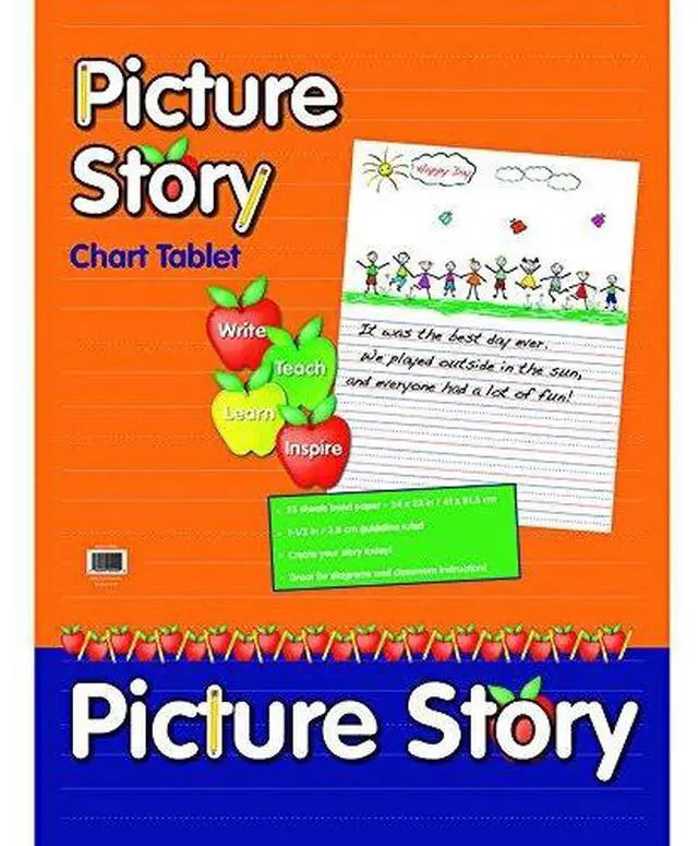 Alt view image 2 of 2 - Pacon Ruled Picture Story Chart Tablet