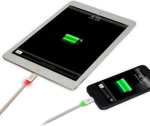 Alt view image 2 of 3 - LED Charge Protectin Lightning Cable - Silver