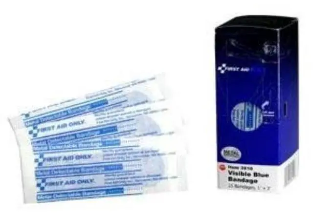 Alt view image 2 of 20 - First Aid Only Refill f/SmartCompliance Gen Cabinet Blue Metal Detectable Bandages 1x3 25/Bx FAE3010