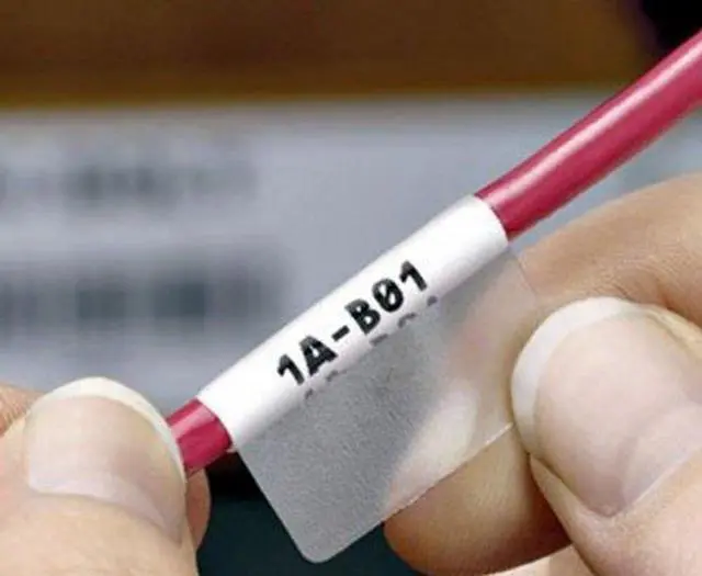 Alt view image 2 of 7 - Panduit S100X150VAC P1 Cassette Self-Lam Label Vinyl 1X1.55 Poa Clear/White