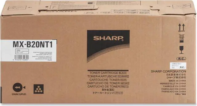 Alt view image 5 of 12 - Black Toner Cartridge for Sharp MX-B20NT1 MX-B201D, Genuine Sharp Brand