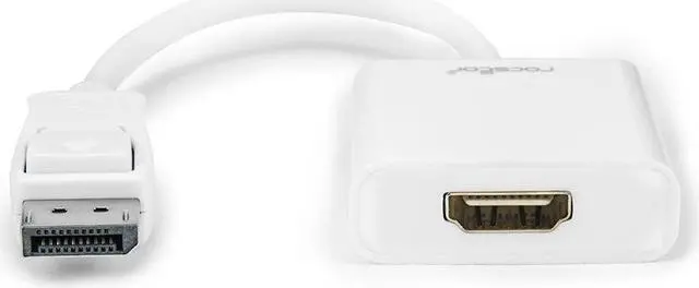 Alt view image 2 of 8 - Rocstor Y10A101-W1 Rocstor DisplayPort (Male) to HDMI (Female) Adapter Converter - 1 Pack - 1 x DisplayPort Male Digital Audio/Video - 1 x HDMI Female Digital Audio/Video - 1920 x 1200 Supported -