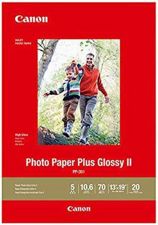 Alt view image 3 of 8 - Canon PP-301 Photo Paper Plus Glossy II Inkjet Paper, 13x19", 20 Sheets