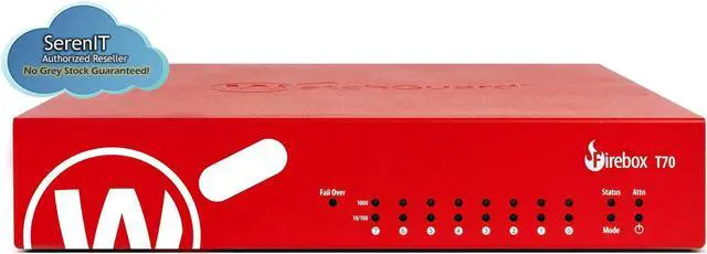 Main image of Trade up to WatchGuard Firebox T70 with 1-yr Basic Security Suite (US) - 8 Port - 10/100/1000Base-T