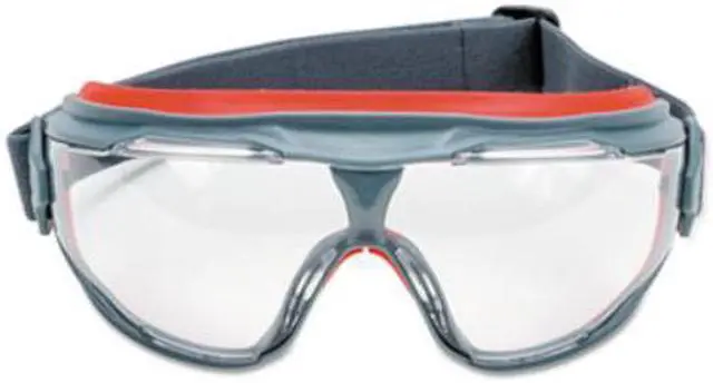 Alt view image 2 of 3 - 3M GG501SGAF Gogglegear 500Series Safety Goggles, Antifog, Red/Black Frame, Clear Lens,10/Ctn