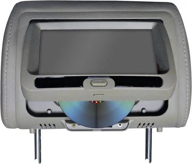 Alt view image 5 of 5 - New Pair Tview T737dvpl-Gr 7" Headrest Monitors Car Video Headrest Monitors Grey