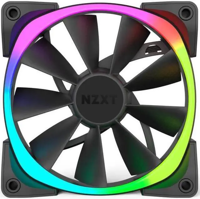 Alt view image 12 of 12 - NZXT RF-AR120-T1 RGB LED Aer RGB120 Triple Pack 3 x Advanced RGB LED PWM Fan for HUE+