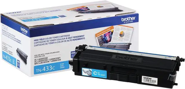 Main image of Brother International - TN433C - Brother TN433C Original Toner Cartridge - Cyan - Laser - High Yield - 4000 Pages - 1